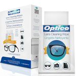 Optico Pre-Moistened Cleaning Cloths - premium quality cleaner for eye glasses, screens, and cameras lenses - No spray bottle or microfiber needed (99 Count)