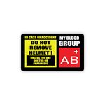 VVWV® Safety Caution Sign Quotes and Blood Group Helmet Stickers for Bike Riders Multicolor Vinyl Sticker (3 x 1.8 inch) (AB+)