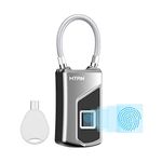 Fingerprint Lock,Smart keyless Waterproof Fingerprint Padlock Ideal for Gym, Door, Luggage, Suitcase, Backpack, Bike, Office (Fingerprint)