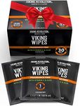 Viking Revolution Flushable Wet Wipes for Adults Unscented - 30 Individually Wrapped Travel Wipes - Disposable Toilet Wipes with Vitamin E and Aloe