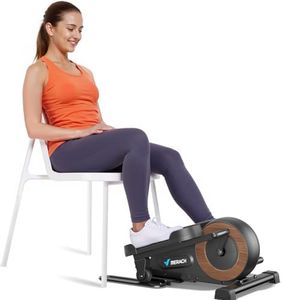 MERACH Mini elliptique pour maison, machine elliptique électrique de bureau avec 8 niveaux de résistance, grandes pédales, écran LCD, elliptique silencieux et portable pour personnes âgées et adultes