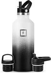 IRON °FLASK Sports Water Bottle - 32 oz, 3 Lids (Straw Lid) - Leak Proof, Durable Double Walled Stainless Steel - Gym Bottles for Men, Women & Kids - Insulated Thermos, Hot & Cold Hiking Canteen