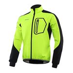 BERGRISAR Cycling Bike Jacket Mens Waterproof Thermal Windproof Cycle Running Hiking Jacket Softshell Fleece Coat BG011