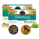 TEACURRY Slimming Tea For Weight (60 Tea Bags, Free Diet Chart) - Helps With Weight, Tummy And Ageing - Ginger, 120 Gram