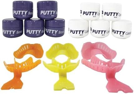 E&E VPS Putty + Tray Kit (Regular Set) - 5 X 30ml(45g) Base / 30ml(45g) Catalyst Sets and 3 X Upper(Large, Medium, Small) and 3 X Lower(Large, Medium, Small) Trays