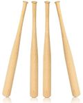 4 Pcs Large Baseball Bats 18 Inch Baseball Bat Craft Unfinished Wooden Bats Unpainted Wood Baseball Bats for Painting DIY Craft Projects Ball Sports Party Favors