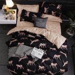 JQWUPUP Leopard Print King Duvet Co