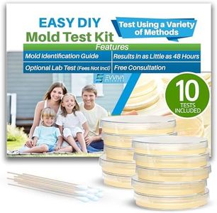 Evviva Sciences Mold Test Kit for Home - 10 Simple Detection Tests w/Optional Lab Analysis, Test HVAC System, Home Surfaces, & Indoor Air Quality Testing Kit - Downloadable Identification Guide