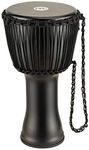 Meinl Percussion Rope Travel Djembe - Large Handdrum - With Goat Head - Diameter 12 Inches - Plastic, Multicoloured (PADJ4-L-G)