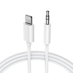 TZONOO Aux Cable for iPhone in Car, 3.5mm Aux Cord for Car Compatible with iPhone 13/12/11/XS/XR/X 8/7 for Car Home Stereo, Speaker, Headphone, Support All iOS Version - 3.3ft (White)