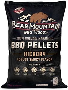 Bear Mountain BBQ 40 Pounds Premium All Natural Low Moisture Hardwood Hickory Flavored Smoker Pellets for Outdoor Pellet Grills and Smokers