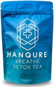 Breathe Tea by Hangcure - Lung Cleanse Tea with Mullein Leaf Extract for Lungs Detox and Mucus Relief. Contains Elderberry, Ginseng, Rooibos, Thyme, Ginger and Mullein. 20 Pyramid Tea Bags.