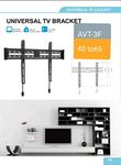 Audiovan Ultra Slim Led Wall Mount Stand 40 to 65" Fixed Tv Wall Mount Bracket