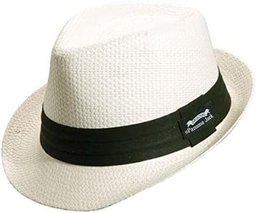 Panama Jack Straw Fedora Hat - Solid Ribbon Black Band