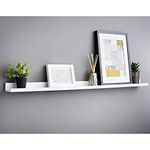 U.saf Stunning Lokken Stylish White Floating Picture Shelf - 120cm