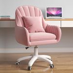 HDHNBA Cute Office Chair Home Computer Chairs Adjustable Task Chairs Modern Office Chair Makeup Chair 360° Swivel Computer Chair Mid Back Chair Living Room Chairs