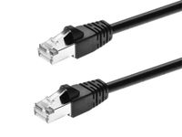 Monoprice Cat6A Ethernet Patch Cable - Network Internet Cord - RJ45, 550Mhz, STP, Pure Bare Copper Wire, 10G, 26AWG, 30ft, Black