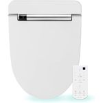 VOVO VB-4000SE Elongated Bidet Toilet Seat, Warm Water, LED Light, Heated Seat, White, Deodorizer, Dryer, Stainless Steel Nozzle, Made in Korea, 3 Year Warranty