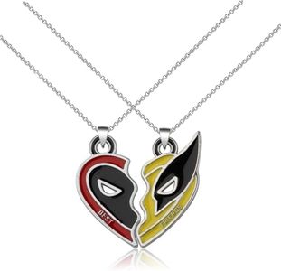 KEYCHIN Dead Heroes Necklace Set Movie Fans Gifts Superhero Matching Jewelry Best Friends Half Heart Necklace, Stainless Steel, stainless steel