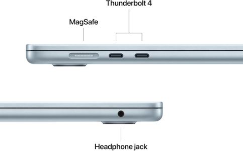 Apple MacBook Air 15.3" Laptop M4 – 24GB RAM, 512GB SSD, Sky Blue