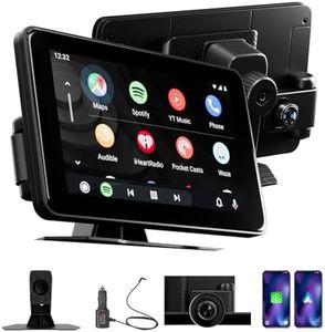 Lifelong 7-Inch Car Display Screen with in-Built Dashcam | Wireless Carplay and Android Auto | Car infotainment System | Car Stereo | Music System with Bluetooth & Voice Control | Easy Installation