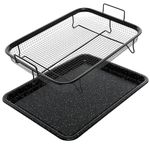 Pep Crisper Oven Tray with Crisping Basket Baking Tray for Oven Non-Stick Copper Crisper Air Fryer 2pc Set