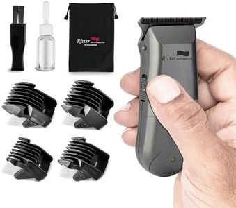 Ritter H&B.C Professional Balding Hair Trimmer, Mini 0mm Beard Clippers and Skull Shaver, Zero-Gapped 0.2mm Wide T-Blade, Work Corded/Cordless, Rechargeable. Model F-1c