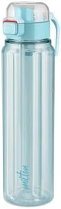 MILTON Aston 700 BPA & BPS-Free Water Bottle 700 ml| Food-Grade Plastic | One-Click Open | Leak-Proof | Sip & Gulp Lid I Ideal for Office, School, College, Gym, Blue