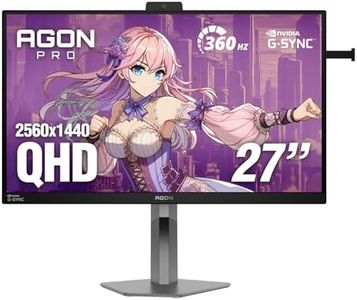 AOC Agon PRO AG276QSG2 27” Gaming Monitor, 2560x1440 QHD, 360Hz, 1ms, NVIDIA G-SYNC Pulsar, R5 HDR, IPS Panel, Ambient Adaptive Sensor, HDMI 2.1, DisplayPort, Built-in Speakers & Headphone Holder