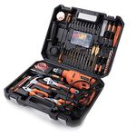 Cheston 13mm Drill Kit 600W Powerful Impact Drill Machine Kit | Screwdriver Kit with 47 Pieces Tool Kit and Accessories | Hammer Wrench Plier Cutter Spirit Level Tape