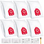 Jinsihou 6 Pack 3D Efficiency FJM Vacuum Dust Bags Replacements Compatible with Miele Compact C2 Compact C1 Complete C1 C2 C3 S241 S290 S300i S500 S700 S6 Series Vacuum Cleaner