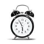 OWill 4 inches (about 10.2 cm) dual bell alarm clock retro dial alarm clocks for heavy sleepers