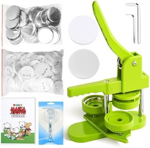 Button Maker Machine Multiple Sizes 100Pcs, Photo Pin Badge Maker 58mm for Kids, Button Press Machine with 100 Sets Button Making Supplies & Cutter & Magic Book