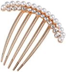 Pearl Hair Side Combs for Women Crystal Hair Comb for Bridal Hair Pieces wedding hair accessories for Girls Rhinestone Wedding Hair Comb for Brides Bridesmaids Gifts