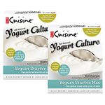 Euro Cuisine RI1020 All Natural Yogurt Culture Starter, for Dairy Free, Whole Milk, Protein Yogurt, Probiotic Yogurt Pouches for Homemade Yogurt 2pack