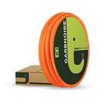 Garbnoire 15 Meter 16 MM PVC Orange Water Pipe| Lightweight, Durable & Flexible| Hose with Accessories Like Hose Connector & Clamps| Watering Garden, Plants, Cleaning, Outdoor-Indoor Use (15 Meter (49.2 Feet))