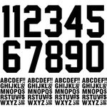 147 Pcs Iron on Numbers Iron on Letters,8 Inch T-Shirt Heat Transfer 0 to 9 Jersey Soft Iron-on Numbers,2 Inch Iron on Letters for DIY Team Uniform Sports T-Shirt Craft Decor (Black)