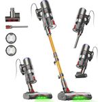 FAMIVAC Corded Vacuum Cleaner,Powerful 600W 60KPa Lightweigh Vacuum Cleaner with Mattress Brush, LED,7M Cord, Self-Standing Vacuum, 6 in 1 Handheld Stick Vacuum for Hardwood,Pet Hair, Carpets