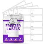 200 x Freezer Labels Easy Peel Off (Printed) - Frozen Food Freezer Labels Leave No Sticky Residue After Use - Perfectly Sized (6 x 3cm) Easy to Write Surface with Any Pen by ARMIZ