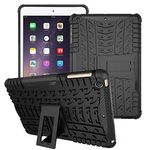 SmartPoint Hard Rubber Lightweight Stand Cover Holder with Stand Function Compatible for iPad Mini - Black