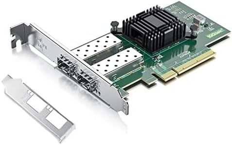 10Gb SFP+ PCI-E Network Card NIC, Compare to Intel X520-DA2, with Intel 82599ES Chip, Dual SFP+ Port, PCI Express X8, Ethernet Converged Network Adapter Support Windows Server /Linux/VMware