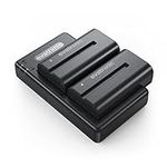 Evatronic NP-F550 Battery Charger Set, Compatible with Sony Battery NP-F970 F960 F770 F750 F570 F550 F530 F330 TR516 TR716 TR818 TR910 TR917 LCD,Dual Slot, Monitor, Camera Slider (2-Pack 2900mAh)