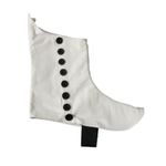 Tartanista White Scottish kilt SPATS With Black Buttons Size 12