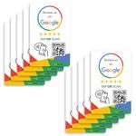 Google Review Tap Cards (10-Pack) by TapFive - Tap for Instant Reviews - All Phones Compatible - Reusable Smart Tap NFC & QR - Boost Business Reviews - Powered by TapFive (10 Card Pack)