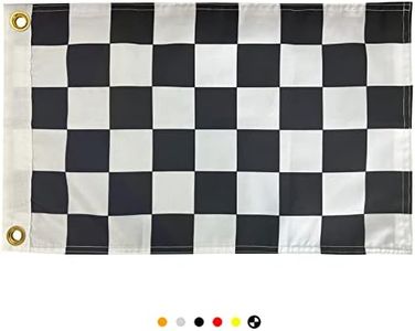 AZCOVER Checkered Flag, 12x18 Inch Checkered Flags, 3 Ply Double Side Black and White Racing Flag, Race Car Party, Sport Events