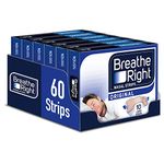 Breathe Right Nasal Strips, Snoring Congestion Relief for Men & Women, Large, Original, Pack of 6 (60 Total Strips)