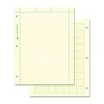 National Brand Computation Pad, Plain and 5 X 5 Quad On Back, Green Paper, 8.5 x 11 Inches, 200 Sheets (42389)