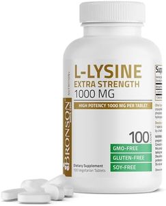 Bronson L-Lysine Extra Strength 1000 MG per Tablet High Potency, Immune Support & Supports Collagen Synthesis, Non-GMO, 100 Vegetarian Tablets