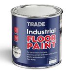 Morgan's Trade 1L Industrial Floor Paint-Ideal For Concrete, Masonry, Garage & Other Floors- Fast Drying Formula-Interior & Exterior Use- (Light Grey)