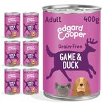Edgard & Cooper Adult Wet Dog Food Tins - Game and Duck - (6 x 400g tin), Natural Grain Free Pouches Adult, Tasty Fresh Meat, high protein